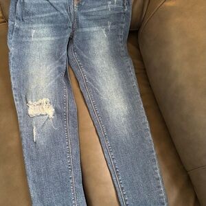 Stylish Blue Distressed Women Jeans